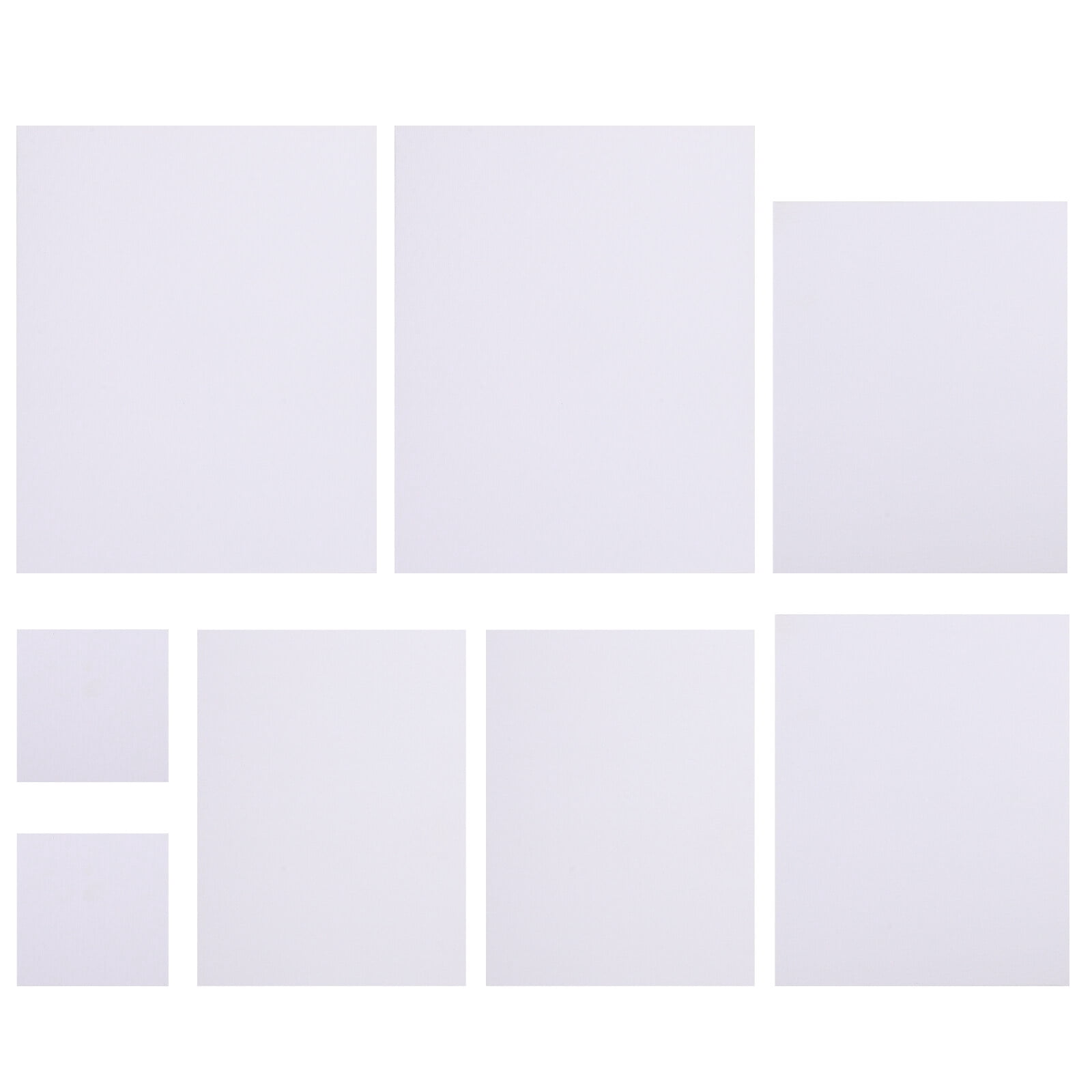 SEWOART 8Pcs Durable White Cotton Canvas Panels for Versatile Painting Projects