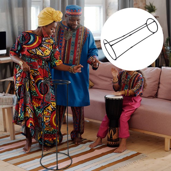 SEWOART Stable Metal Drum Stand for Adults Suitable for Sitting Or Standing Djembe Use