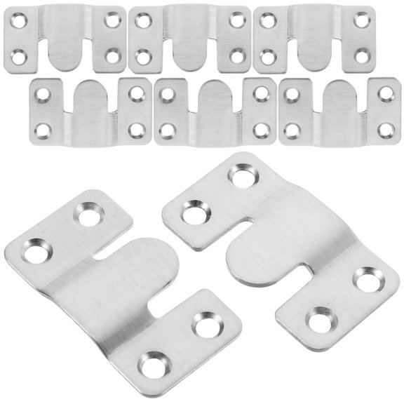 SEWOART Stainless Steel Invisible Bed Frame Brackets for Home Use 8 Sets Silver Heavy Duty Connectors