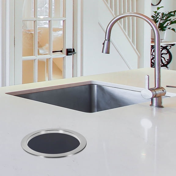 SEWOART Metal Round Desk Grommet Stainless Steel for Kitchen Counter Trash Chute with Stable Fit
