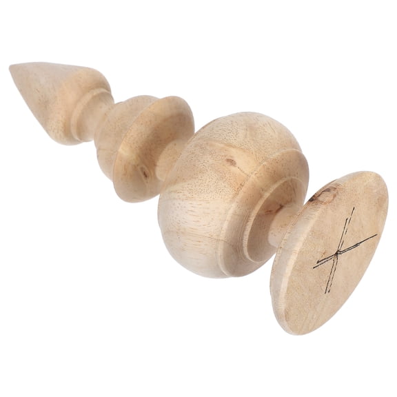 SEWOART Decorative Wooden Stair Post Topper Finial in Khaki, 1 Piece Baluster for Home