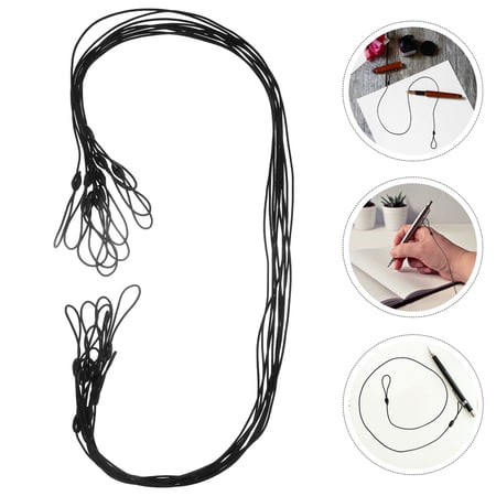 SEWOART Pen Lanyard, Elastic Anti Lost, Black Plastic, for Stylish Use