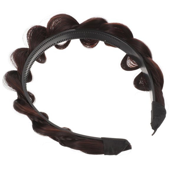 SEWOART Hair Accessory Braid Headband for Women Anti Slip Daily Life Use in Brown 1Pcs