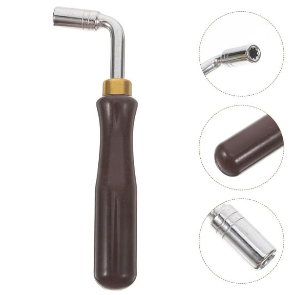 SEWOART Dulcimer Tuning Wrench Brown Stainless Steel for Dulcimer Use