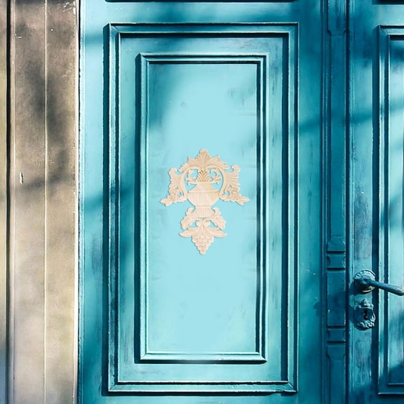 SEWOART Wooden Wood Carving Applique Unpainted for Bed Door Cabinet Decorative Projects