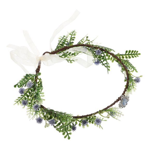 SEWOART Vintage Style Sky Blue Flower Headpiece with Sparkling Crystals for Special Events