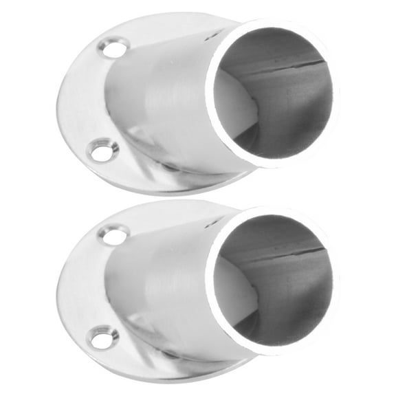 SEWOART Angled Shower Rail Bracket Closet Rod Flange Mounting Bracket 2Pcs