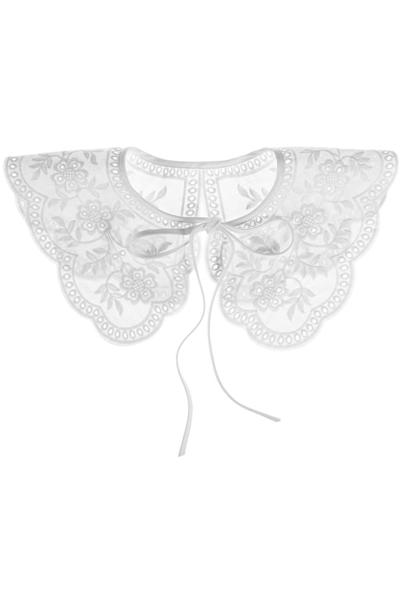 Fake Collar White Cotton Lace Collar for Women 1Set
