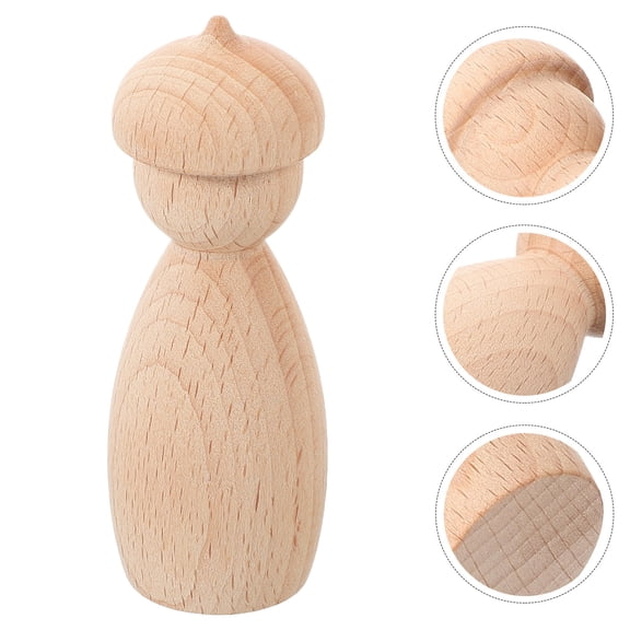 SEWOART Wood Crafts Unfinished Wood Puppet Khaki 1Pack
