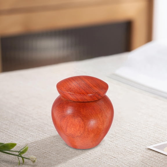 SEWOART Wooden Pet Ashes Box Brown Crafted Urn for Dog and Cat Memorial Storage