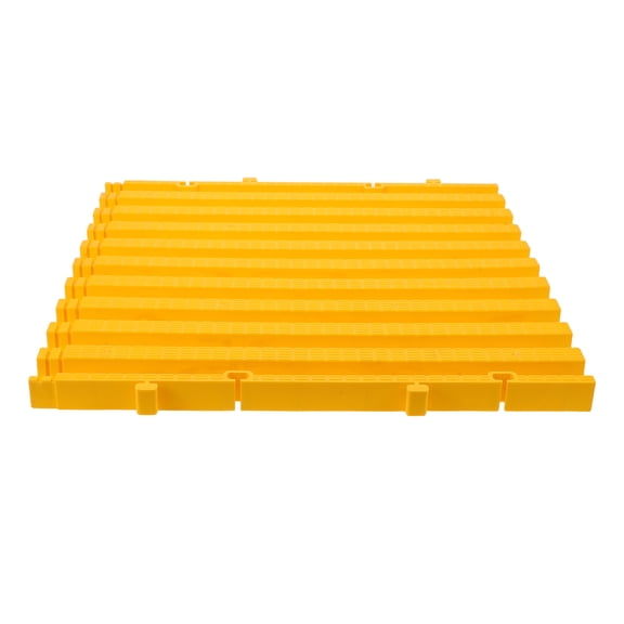 SEWOART Yellow Modular Interlocking Drainage Floor Tiles with Cushion and Mesh Holes for Garage