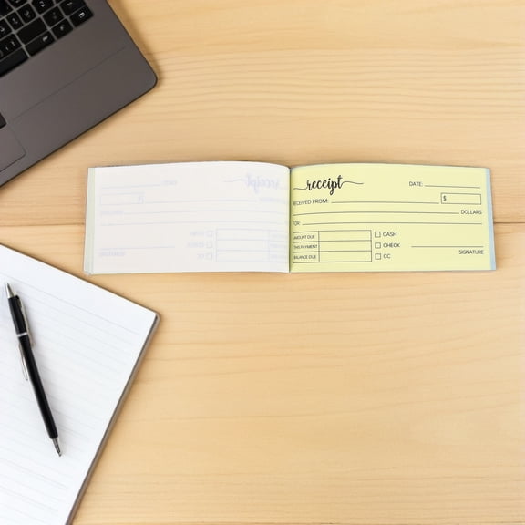 SEWOART Yellow Professional Receipt Book for Small Business with Duplicate Pages and Sturdy Paper