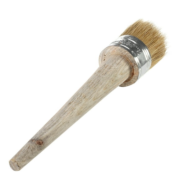 SEWOART Round Paint Brush for Waxing and Painting with Ergonomic Handle and Natural Bristles
