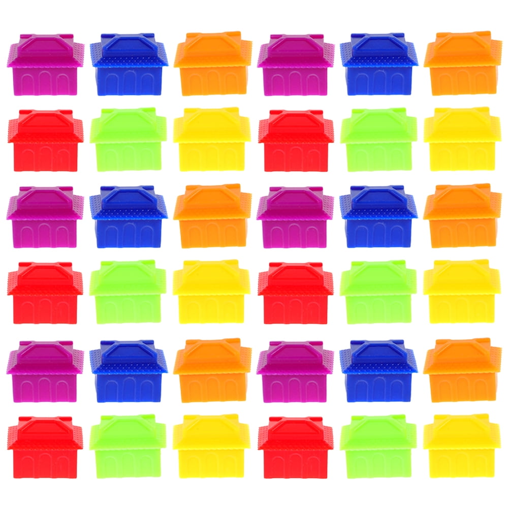 SEXAGESIMO 120pcs Plastic Pretend Play Board Game House Pieces Board