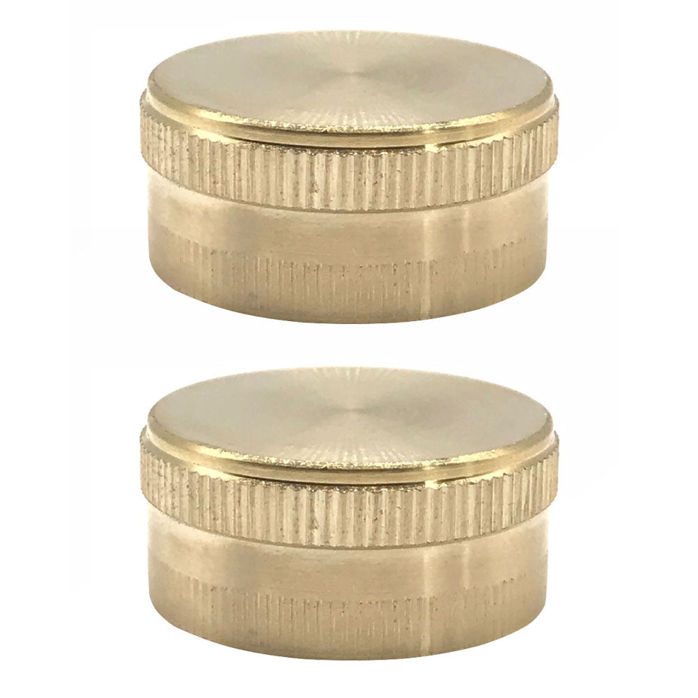 SEXAGESIMO 2Pcs Brass Hose End Caps Garden Connector Female Fitting