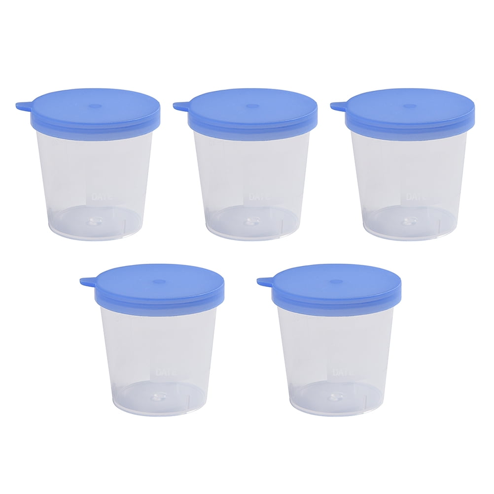 SEXAGESIMO 5 Disposable Urine Cups with Scale & Lid for Sample