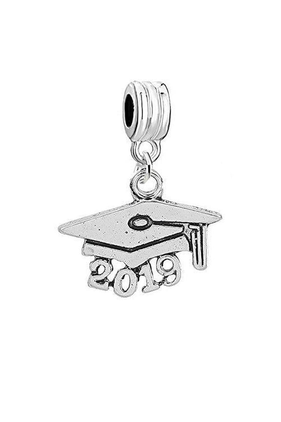 2019 Graduation Cap Charm Bead for European Snake Chain Charm Bracelet