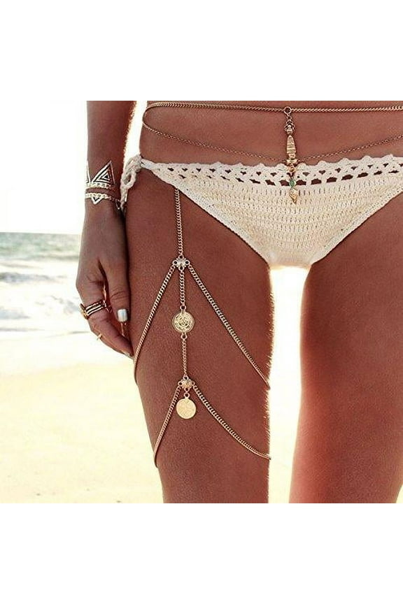 Rhinestone Bra Chain Sexy Harness Bikini Body Chain, leg Chain Jewelry
