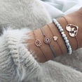 thumbnail image 1 of SEXY SPARKLES Stackable Bracelets Multilayer Boho Bracelet Sets Beads Metal Chain Rope Adjustable Bracelets for Women Elastic Rope Charm Bangle Bracelet Best Women Teen Gift, 1 of 4