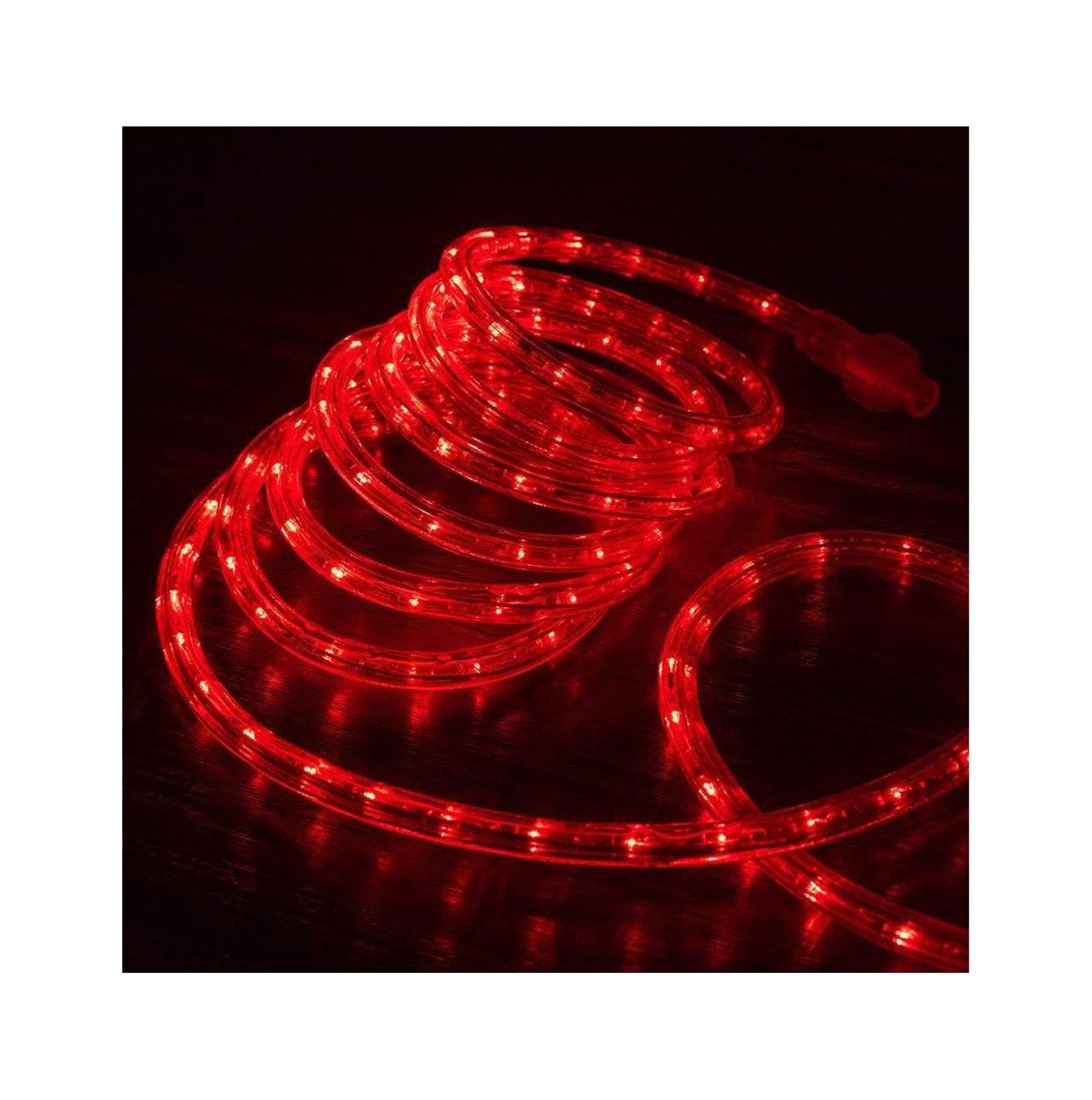 SEYATPOOL 50ft Red LED Rope Lights, Connectable Outdoor Permanent