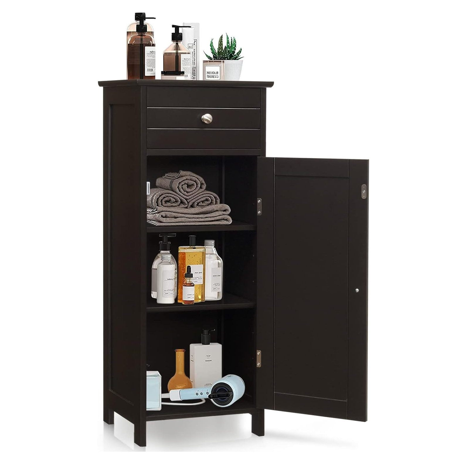 SEYATPOOL Bathroom Storage Freestanding Wooden Storage