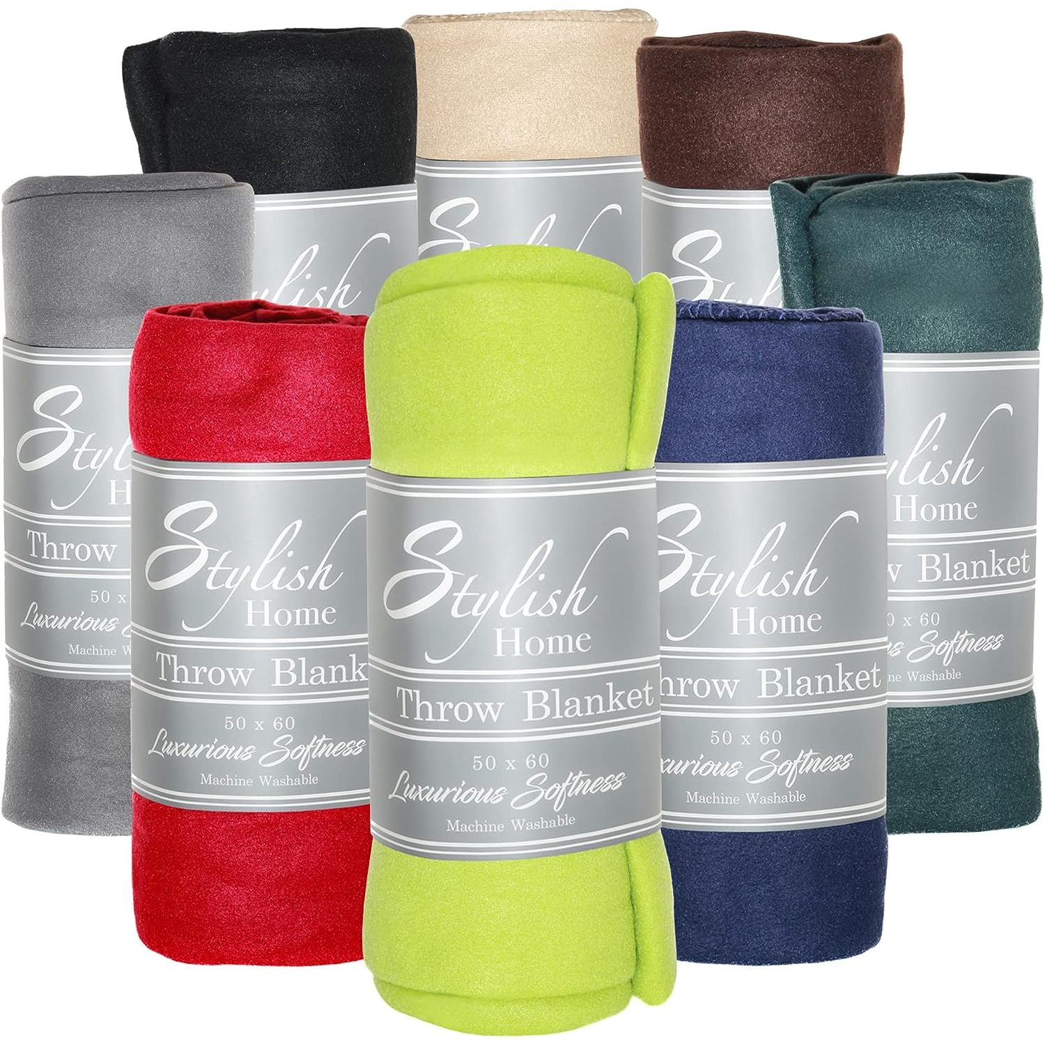 SEYATPOOL Case of 24 Wholesale Super Lightweight Throw Bulk Soft Fleece