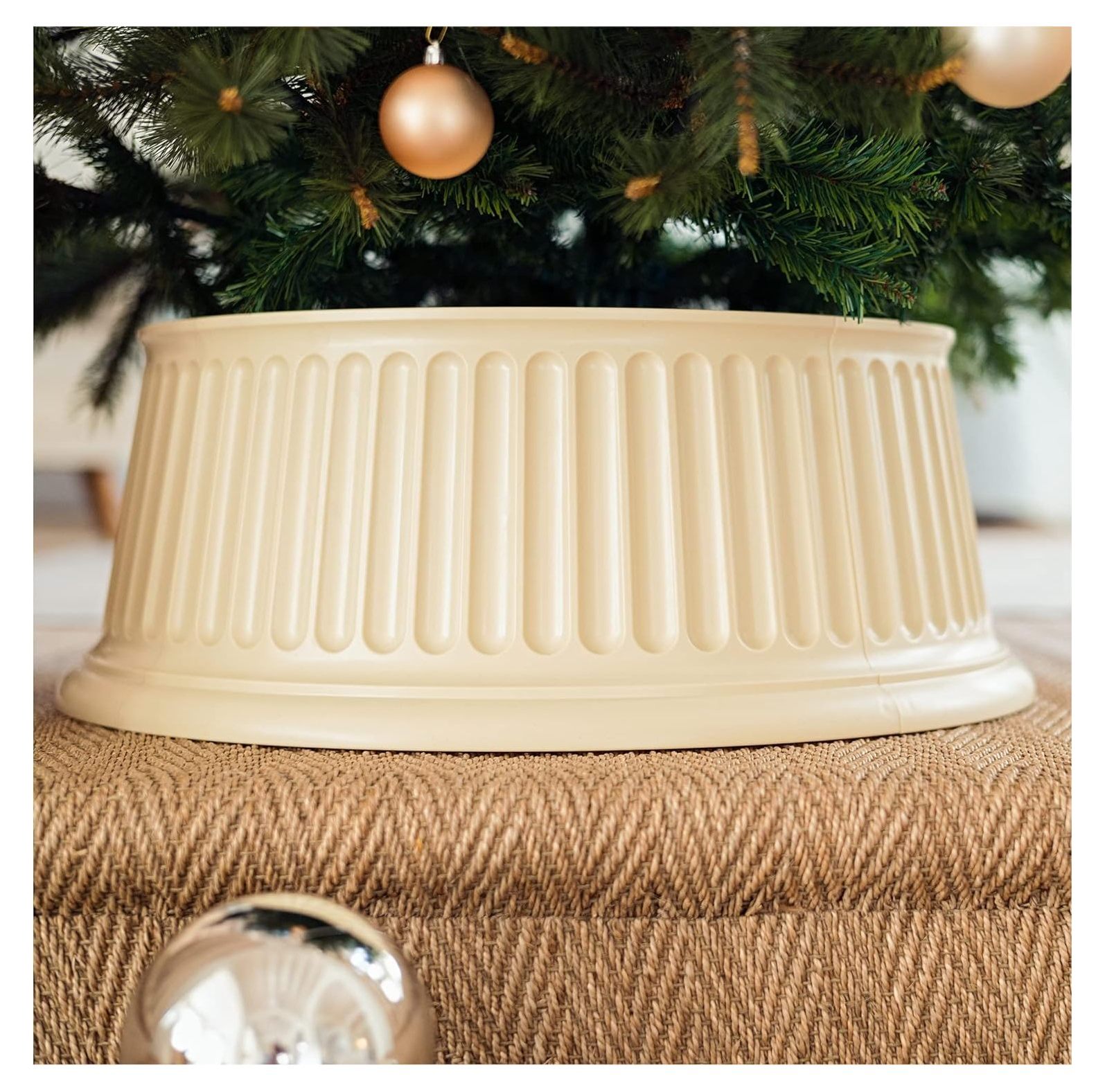 SEYATPOOL Christmas Tree Collar Round Classic Christmas Tree Skirt