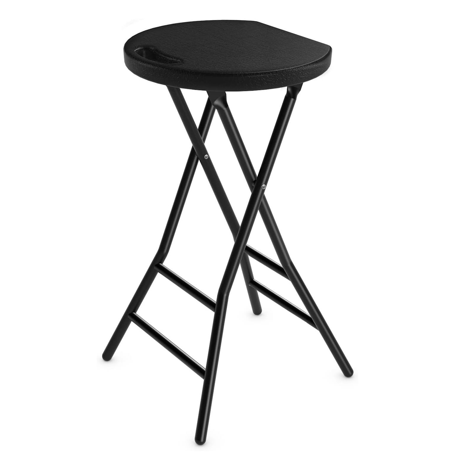 SEYATPOOL Folding Stool, 24 inch Tall Folding Bar Stool with Handle
