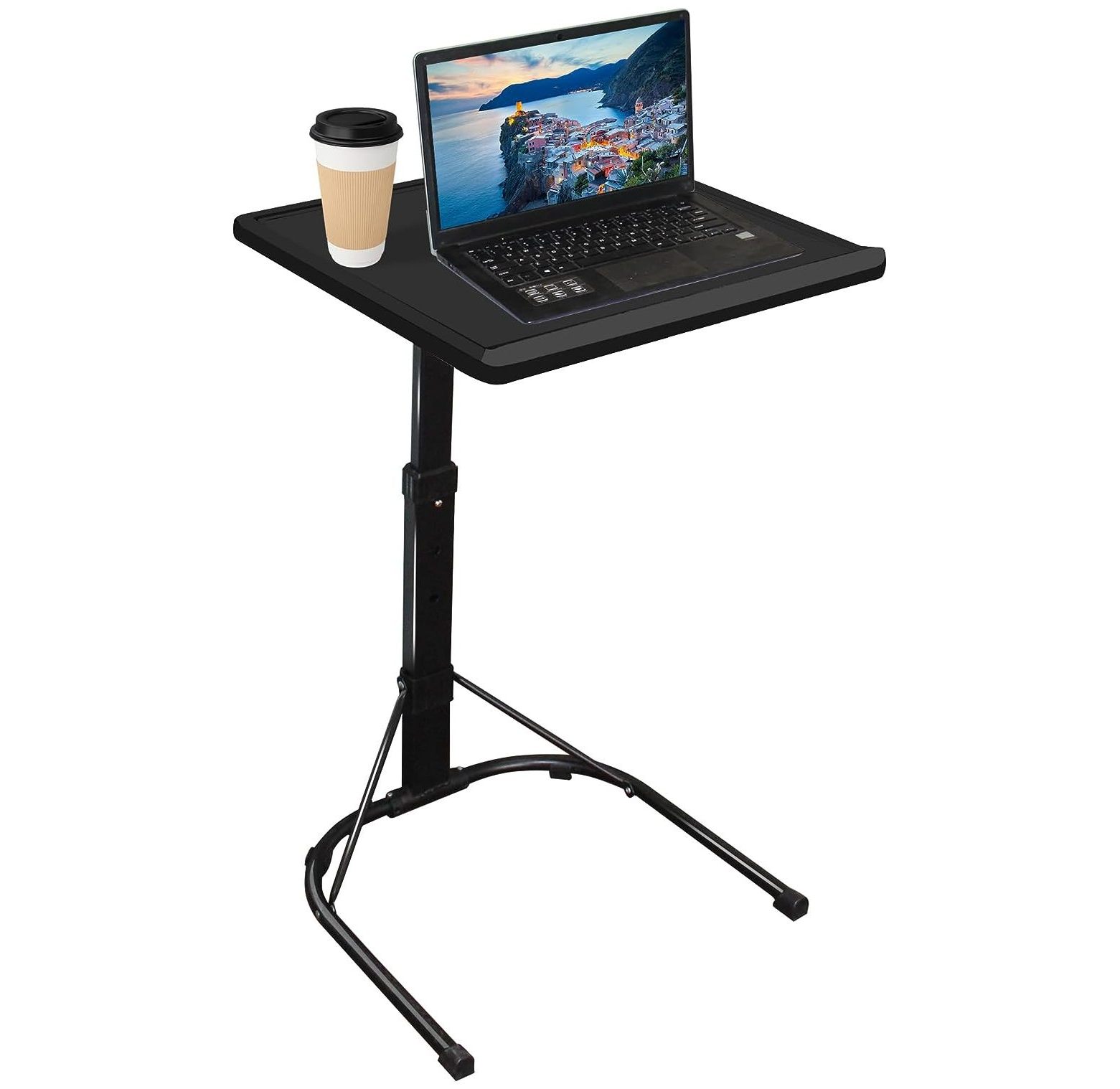 SEYATPOOL Folding TV Tray Table, Adjustable TV Dinner Table, Portable