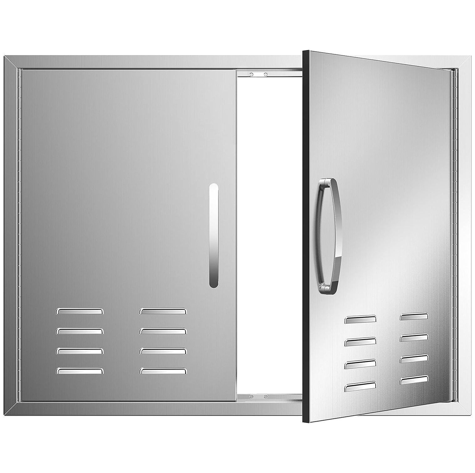 SEYATPOOL Outdoor Kitchen Doors 30''W X 21''H,Flush Mount Stainless
