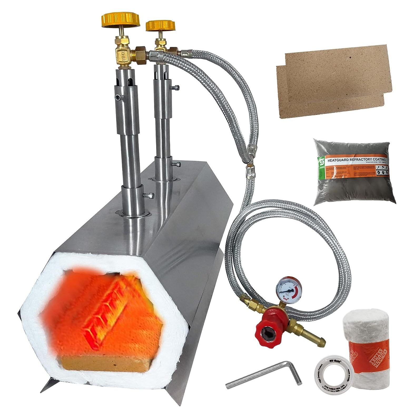 SEYATPOOL Propane kit Double Burner Gas Welding Kits Portable