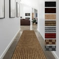 thumbnail image 1 of SEYATPOOL Runner Rug, Non-Slip Brown Stripe Indoor/Outdoor Carpet, 2ft x 12ft, 1 of 8