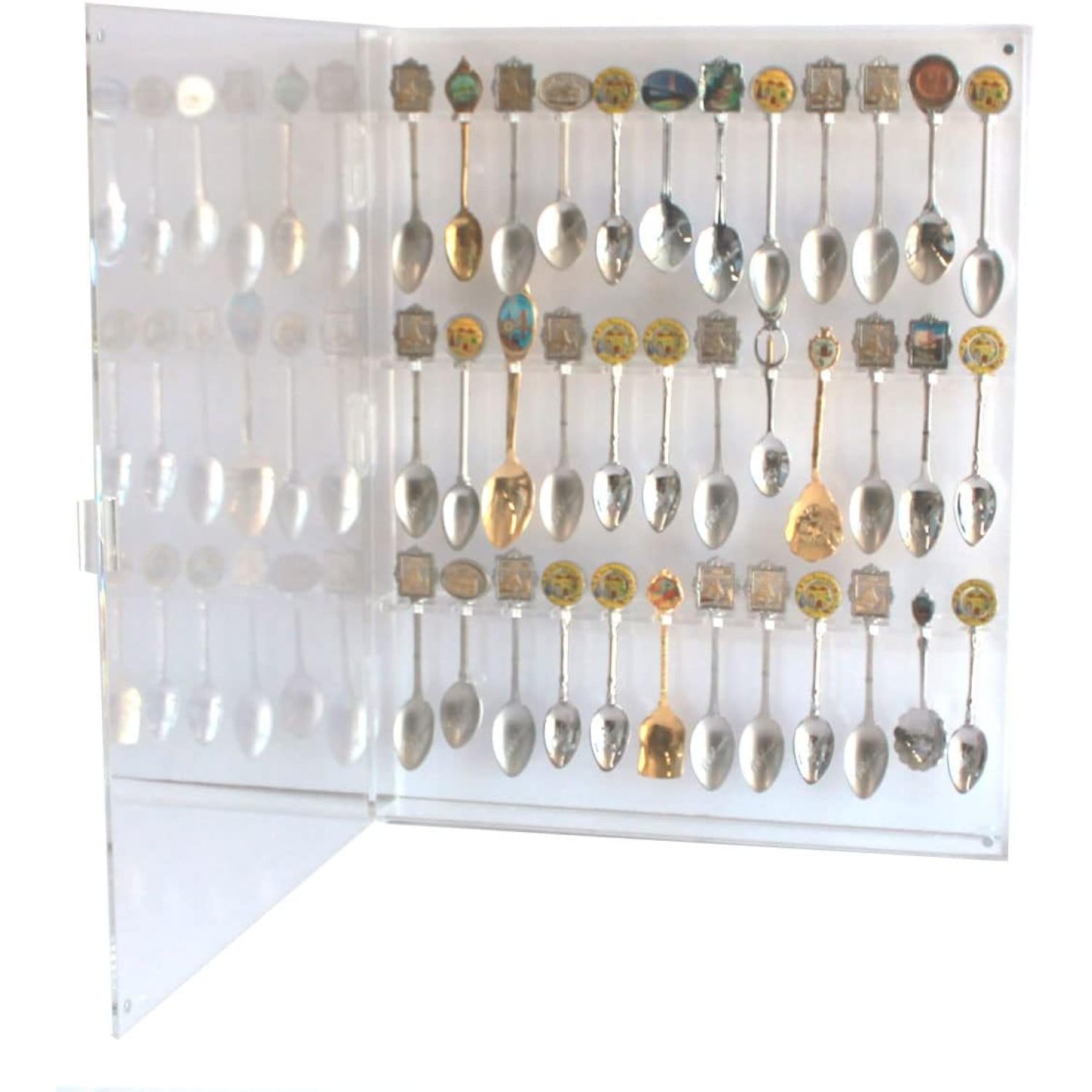 SEYATPOOL Spoon Display Case Rack to Hold 36 Souvenir or Tea Spoons