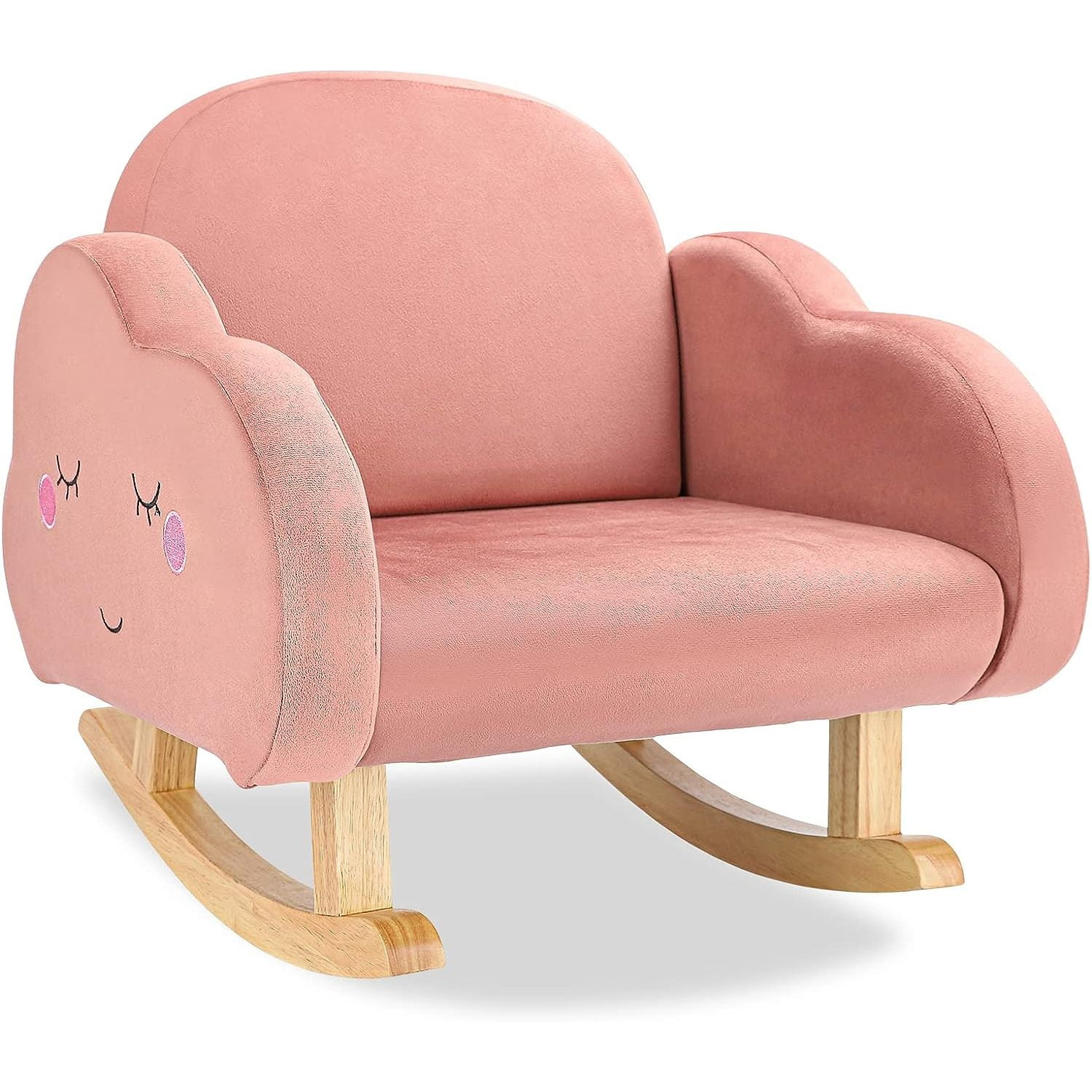 SEYATPOOL Toddler Rocking Chair, Kids Sofa with Solid Wood Frame, Anti