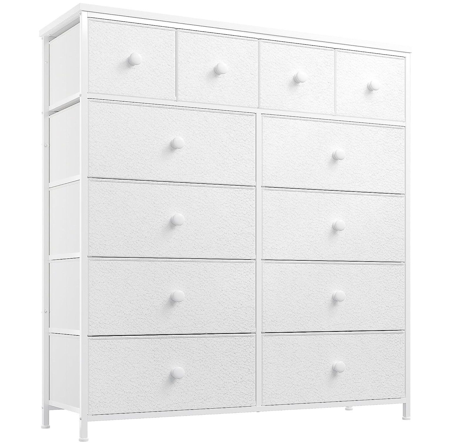 SEYATPOOL White Dresser for Bedroom with 12 Drawers, Tall Dressers for