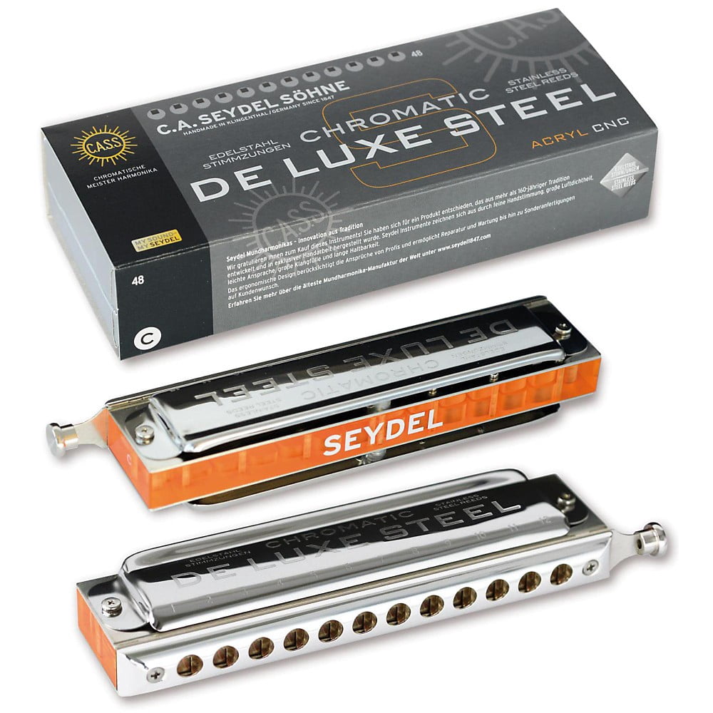 SEYDEL Chromatic DE LUXE STEEL Solo Harmonica A