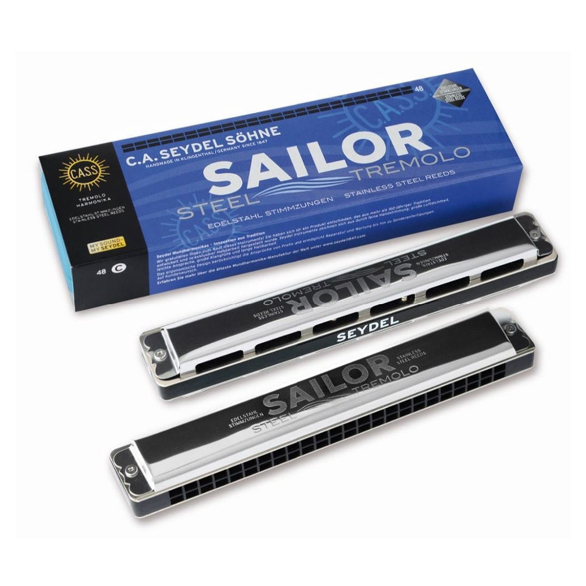 SEYDEL SAILOR STEEL Tremelo Harmonica A minor