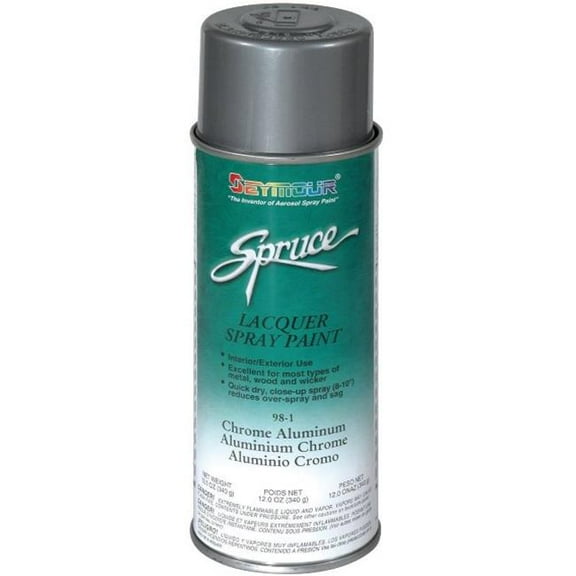 SEYMOUR 98-1 Fast Drying Metallic Spray Paint, 16 fl-oz Aerosol Can, Aluminum, 15 sq-ft Coverage