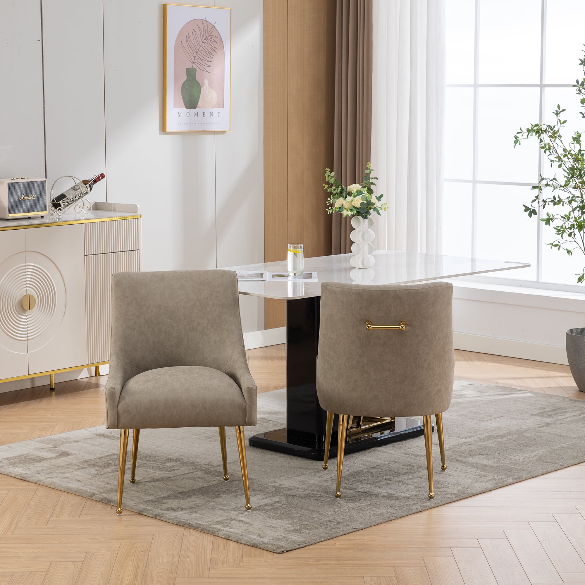 Dining room chairs with handle on back hot sale