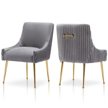 SEYNAR Modern Glam Velvet Dining Chair,Kitchen Side Armchairs for Living Room Set of 2