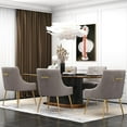 thumbnail image 1 of SEYNAR Modern Glam Velvet Dining Chair,Kitchen Side Armchairs or Vanity Chair with Rear Handle Set of 6, 1 of 6