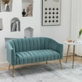 thumbnail image 1 of SEYNAR Modern Velvet Bucket Loveseat,Upholstered Barrel Accent Sofa and Couch for Living Room,Bedroom,Office, 1 of 9