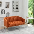 thumbnail image 1 of SEYNAR Modern Velvet Bucket Loveseat,Upholstered Barrel Accent Sofa and Couch for Living Room,Bedroom,Office, 1 of 10
