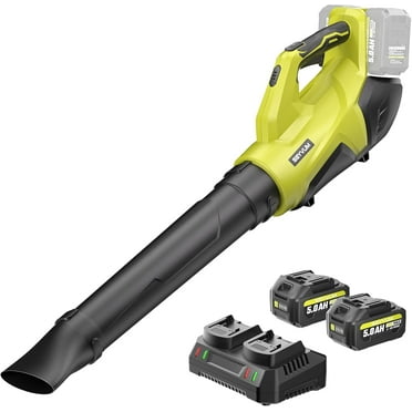 SEYVUM 40V Cordless Leaf Blower Cordless - 650CFM 200MPH Brushless Electric Snow Blower with 2 X 5.0Ah Battery & Charger, Blowers for Lawn Care High-Power Variable Speed & Turbocharging, Lightweight