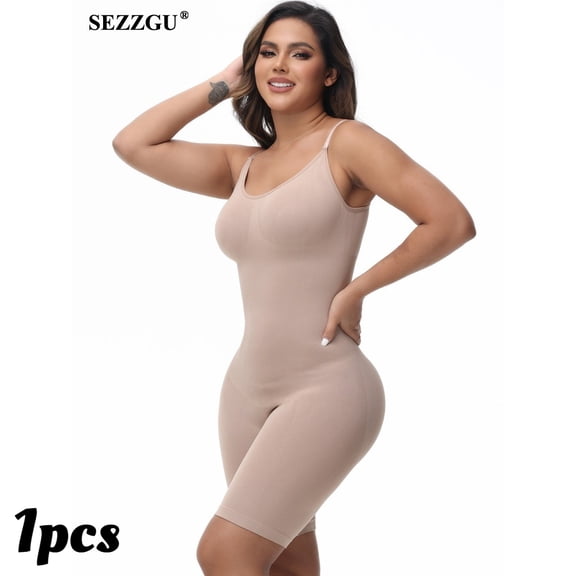 SEZZGU 3pcs  Plus Size Women's Bodysuit Shapewear - Postpartum Recovery Waist Cinching Butt Lifting Seamless Slimming Ideal for Gown Underwear