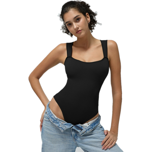 SEZZGU 3pcs Women's Seamless Tummy Control Full Body Shaper Bodysuit - Sleeveless Sculpting Shapewear Top