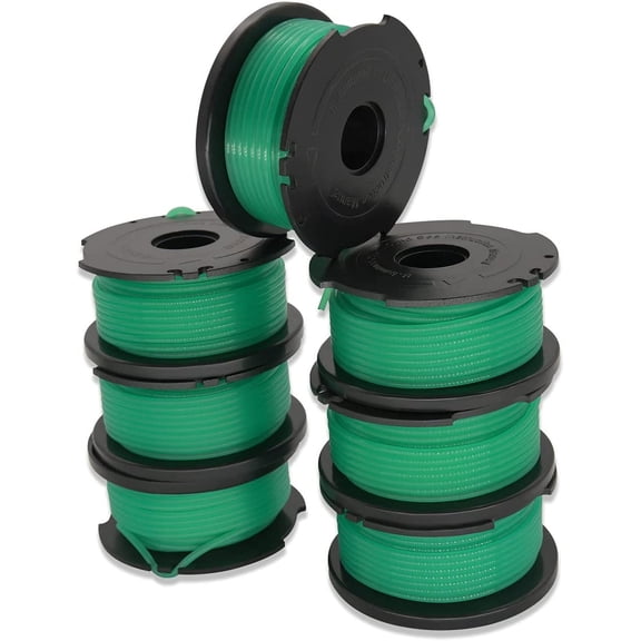 SF-080 Replacement SpoolGH3000 Trimmer Spools, Auto Feed Replacement Spools,20-Foot, 0.08-Inch, Auto Feed,Compatible with Black and Decker Weed Eater LST540 LST540B SF-080-BKP String Trimmer- 7 Pack