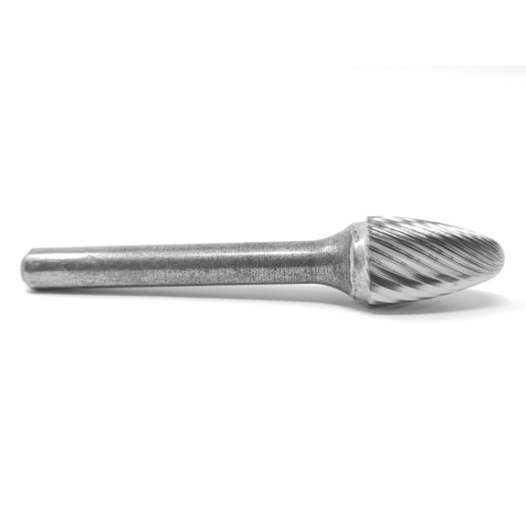 SF-13 Single Cut Tree Radius End 1/2" x 3/4" Carbide Burr Bur Tool Die Grinder Bit 1/4" Shank