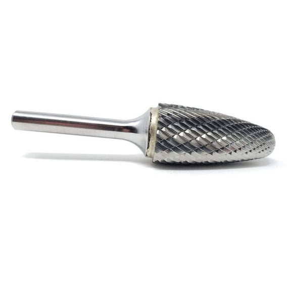 SF-15 Double Cut Tree Radius End 3/4" x 1 1/2" Carbide Burr Bur Tool Die Grinder Bit 1/4" Shank