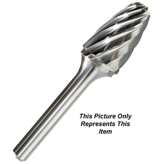 SF-7NF Tree Shape Radius 3/4" Carbide Burr Aluminum Cut